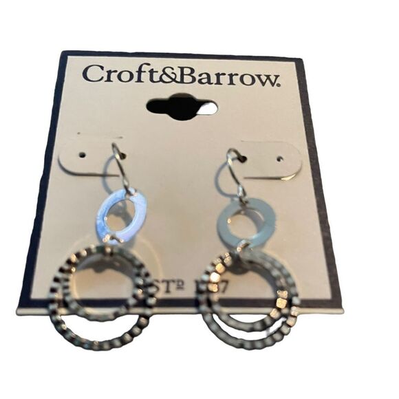 NEW croft & barrow Triple Circle Dangle Earrings - Picture 6 of 6